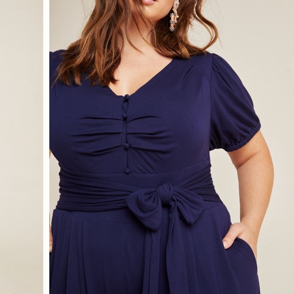 Anthropologie Maeve Imaginarium Jumpsuit Navy size 2X - Picture 10 of 10